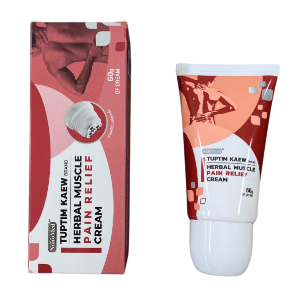 ครีมนวดสมุนไพร นวดบรรเทาอาการปวดเมื่อย 👍✨พร้อมหัวลูกกลิ้งแก้ปวดเมื่อย ทับทิมแก้ว Tubtim Kaew 60g. ราคา 235 บาท*ส่งฟรี