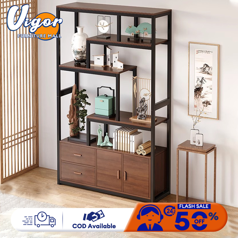 VG ชั้นไม้ ตู้โชว์ ชั้นวางของอเนกประสงค์ ตู้โชว์ ตู้หนังสืออเนกประสงค์ ชั้นวางสินค้า ชั้นวางของ แข็งแกร่ง แบกภาระ 800KG แข็งแรง ไม่เป็นสนิม กันน้ำกัน ราคา 1,449 บาท*ส่งฟรี