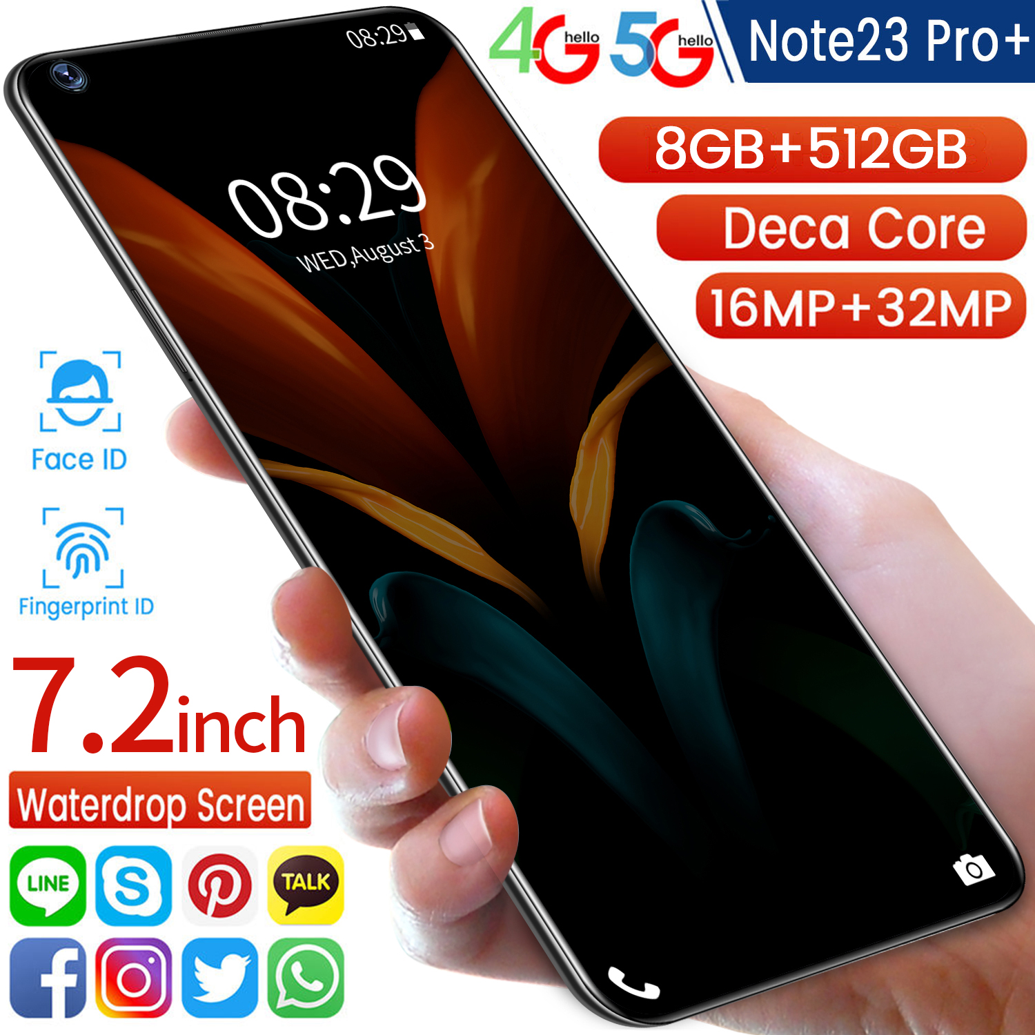 Note23 Pro Wifi Dewdrop Display Android Smartphoneโทรศัพท์มือถือ มือถือ โทรศัพท์ โทรสับ โทรศัพท์เกม สมาร์ทโฟน มือถือราคาถูก โทรศัพท์สำหรับเล่นเกม โทรศัพท์สมาร์ท โทรศัพท์มือถือถูกๆ