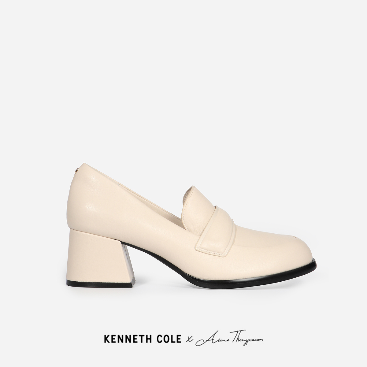 Kenneth Cole X Anne Thongprasom Women's High Heel Shoes Model Alina Loafer Egg Shell White (Hel - Kf45208Le-110) ราคา 6,490 บาท*ส่งฟรี
