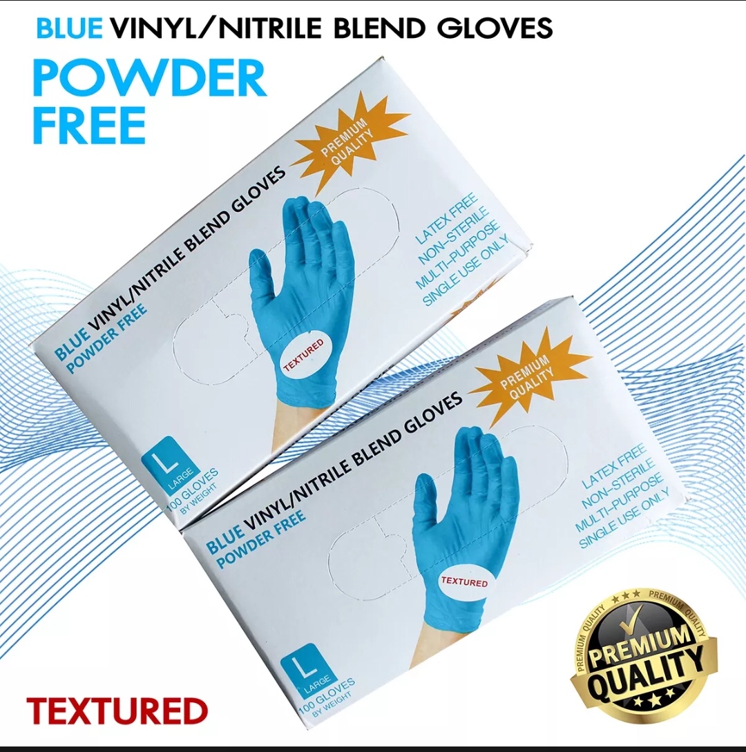 เกี่ยวกับ (สีฟ้า) (ดำ)(ขาว)*เกรดพรีเมียร*ถุงมือยางไนไตรผสมไวนิล Nitrile+Vinyle Gloves ถุงมือไวนิล ผลิดจากpoly vinyl chloride ไม่มีแป้งไม่ก่อให้เกิดการแพ้
