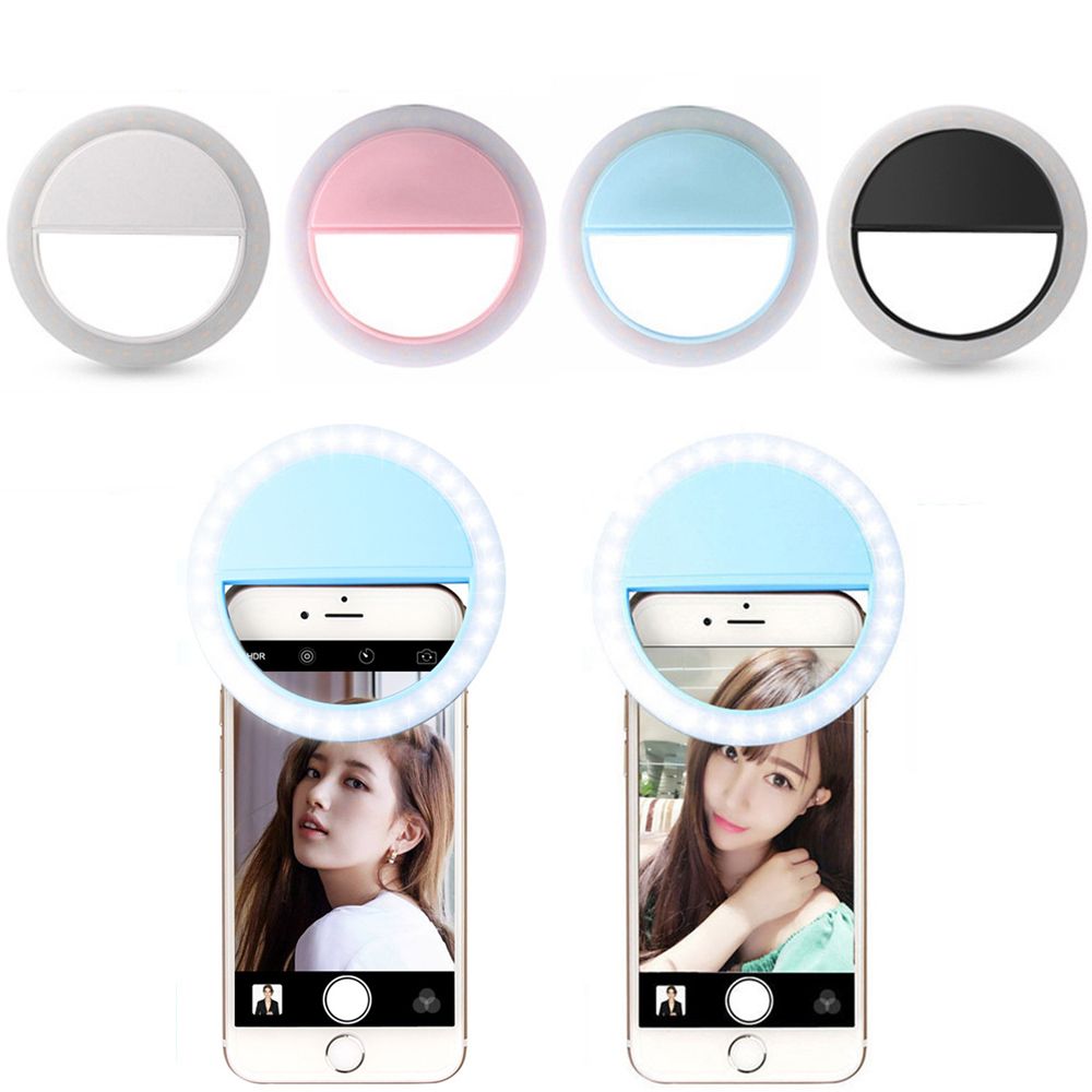 LJ5FD14O Universal Dimmable Luminous LEDS Selfie Lamp Fill Light Selfie Ring Light Mobile Phone Lens