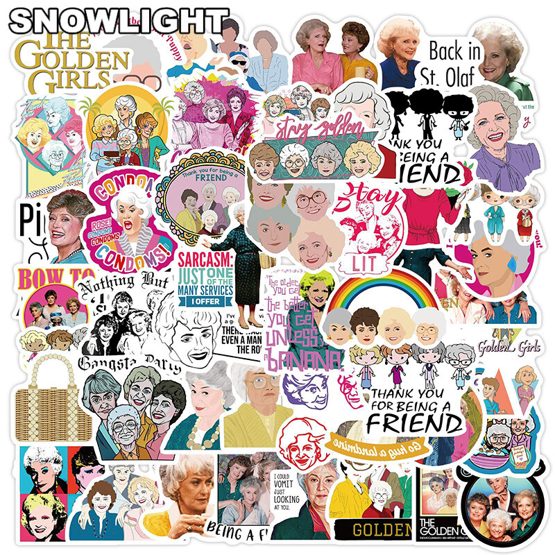 10/50pcs/set The Golden Girls Cartoon Comedy TV Stickers For Helmet Skateboard Mixed Luggage Laptop Phone Case Kids Diaries