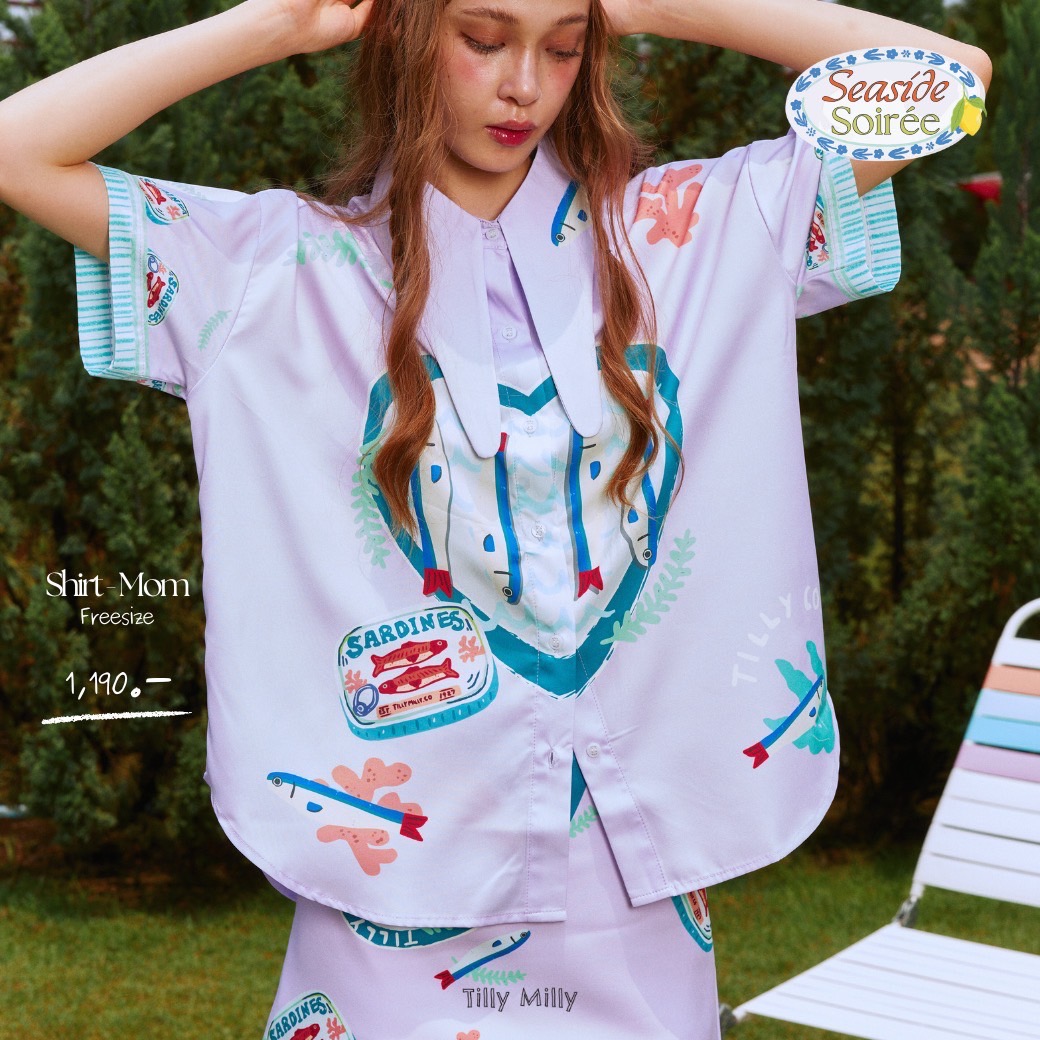 Tilly Milly เสื้อแม่คอปก (สีม่วง) - Seaside Soirée ราคา 1,190 บาท*ส่งฟรี