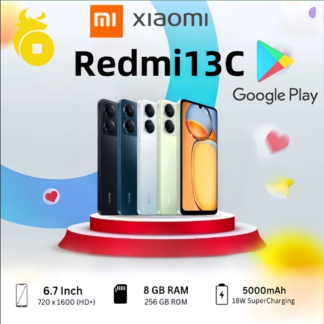24 hours delivery Redmi 13C 8 + 256GB 5000mAh Android phone 12 months warranty genuine new ราคา 2,880 บาท*ส่งฟรี
