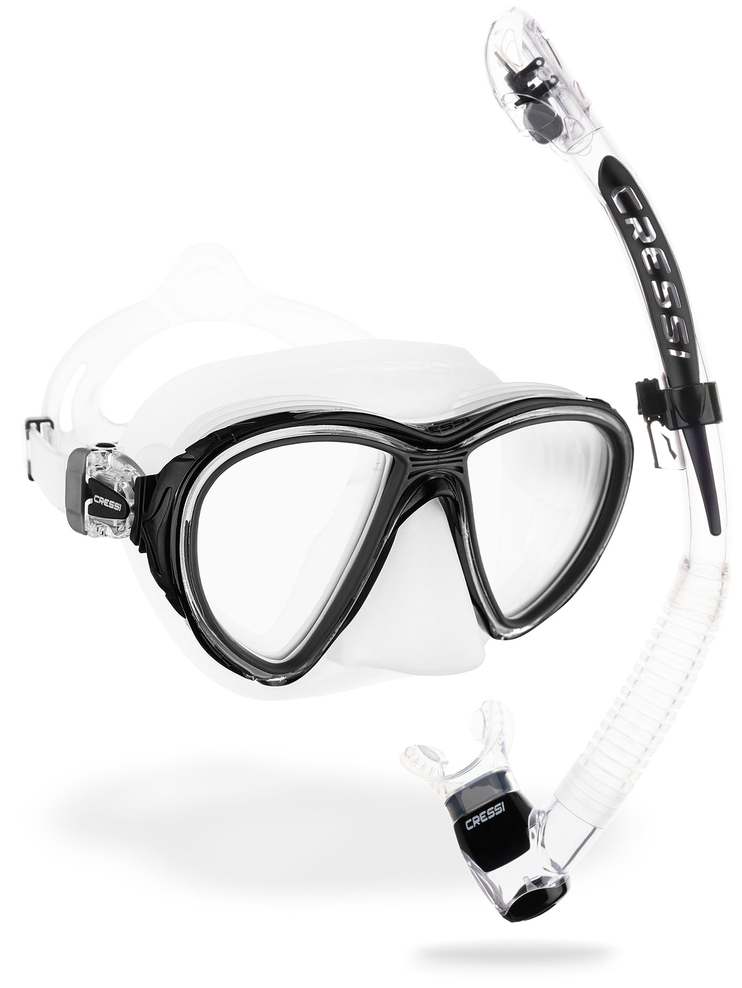 CRESSI Quantum + Itaca Ultra Dry Snorkeling Combo – Adult Anti-Fog Mask with Thermoregulation System & Ultra-Dry Snorkel with Patented Water-Blocking Technology ราคา 4,150 บาท*ส่งฟรี