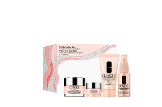 ผลิตภัณฑ์ความงามและการดูแลผิว Clinique เซ็ตบำรุงผิวหน้า MOISTURE GLOW-TO'SET มอบความชุ่มชื้นให้กับผิวได้ยาวนาน
