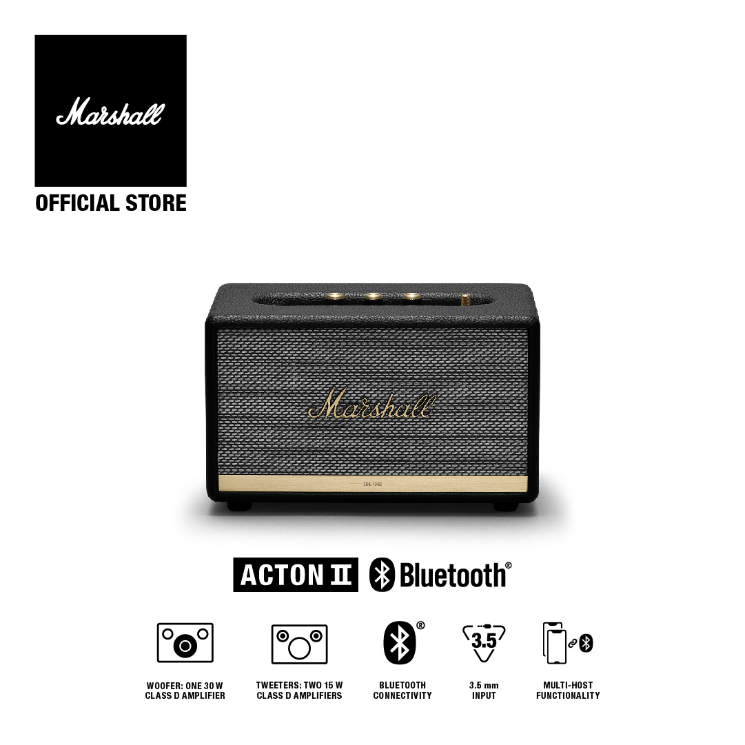 ดูภาพ ลำโพงบลูทูธ Marshall Acton II Bluetooth สีดำ - รับประกัน 1 ปี + ส่งฟรีทั่วไทย (ลำโพงบลูทูธ, ลำโพงบ้าน, ลำโพงขนาดเล็ก) เพิ่มเติม ลำโพงบลูทูธ Marshall Acton II Bluetooth สีดำ - รับประกัน 1 ปี + ส่งฟรีทั่วไทย (ลำโพงบลูทูธ, ลำโพงบ้าน, ลำโพงขนาดเล็ก)