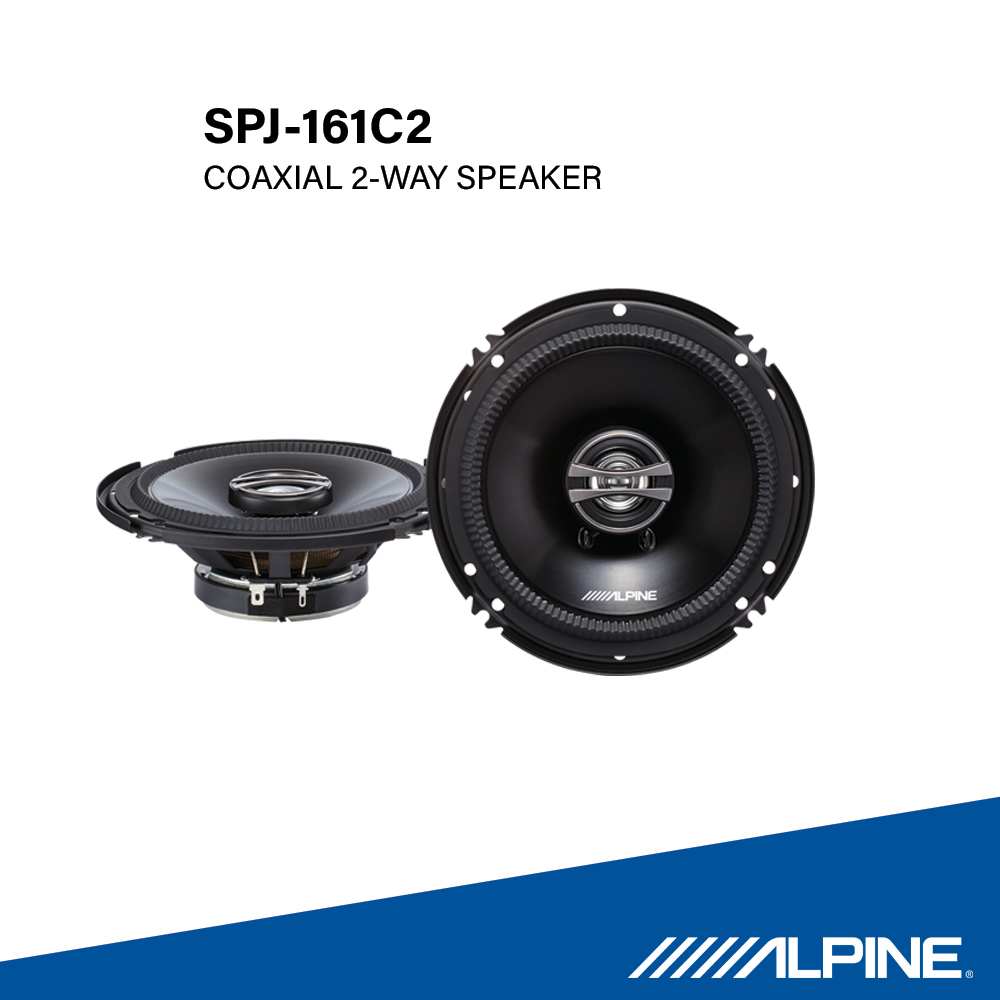 Alpine Speaker Model Spj-161C2 6-Inch Coaxial 2-Way Speaker Is Designed to Enhance Bass Sound Without Distortion of the Sound. ราคา 1,920 บาท*ส่งฟรี