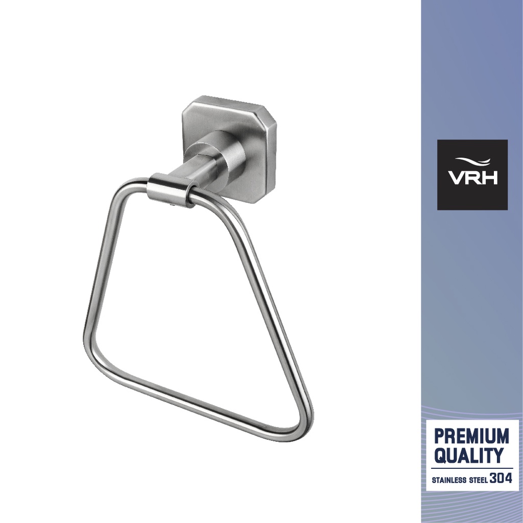 VRH ห่วงแขวนผ้า รุ่น HARMONY ที่แขวนผ้าในห้องน้ำ FBVHH-N103AS สำหรับแขวนผ้า ใช้ได้ทั้งห้องน้ำ ห้องครัว ราคา 306 บาท*ส่งฟรี