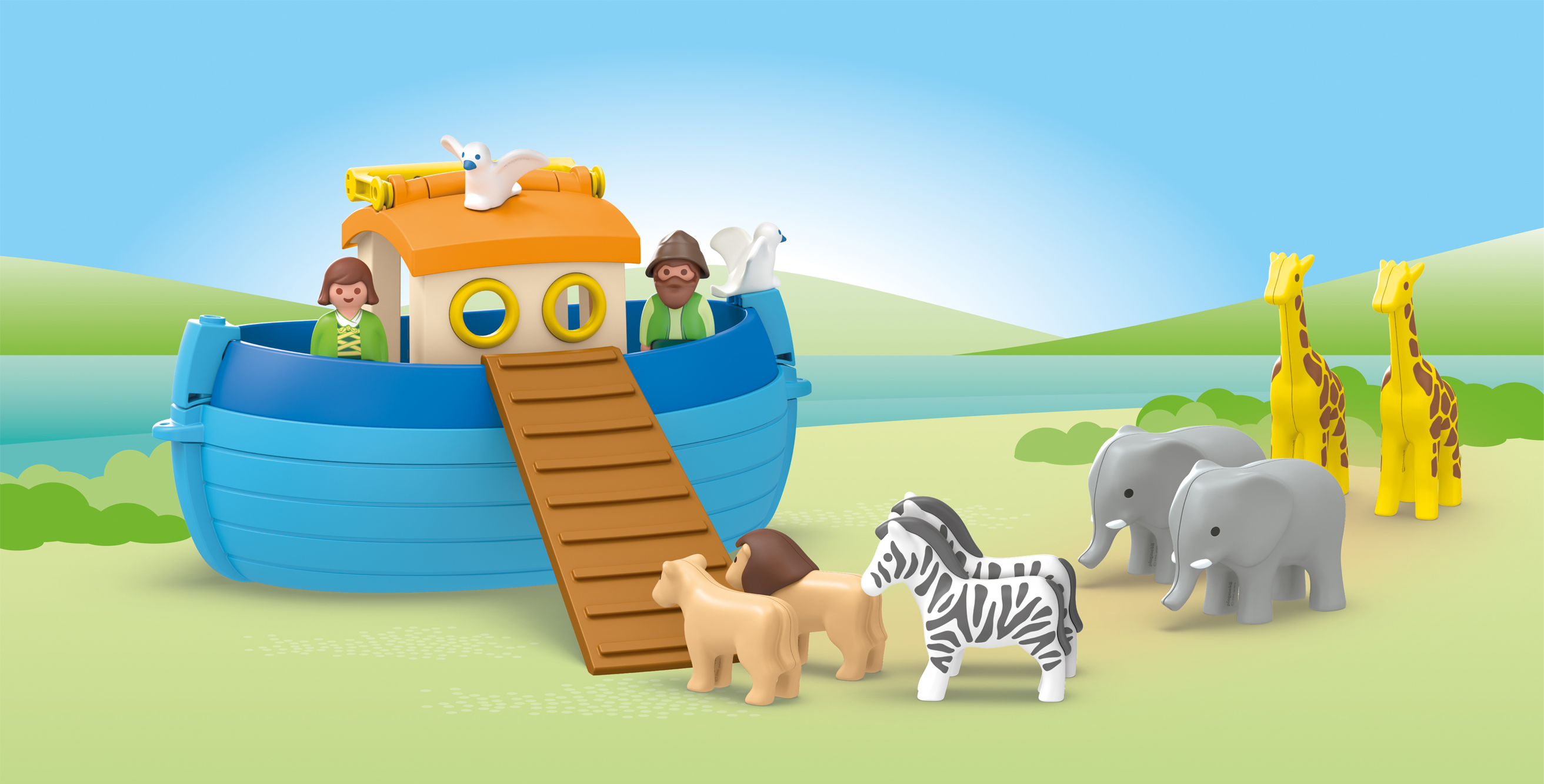 Playmobil 71681 Junior: My Take Along Noah's Ark Junior Noah's Ark Carrying Case ราคา 2,750 บาท*ส่งฟรี