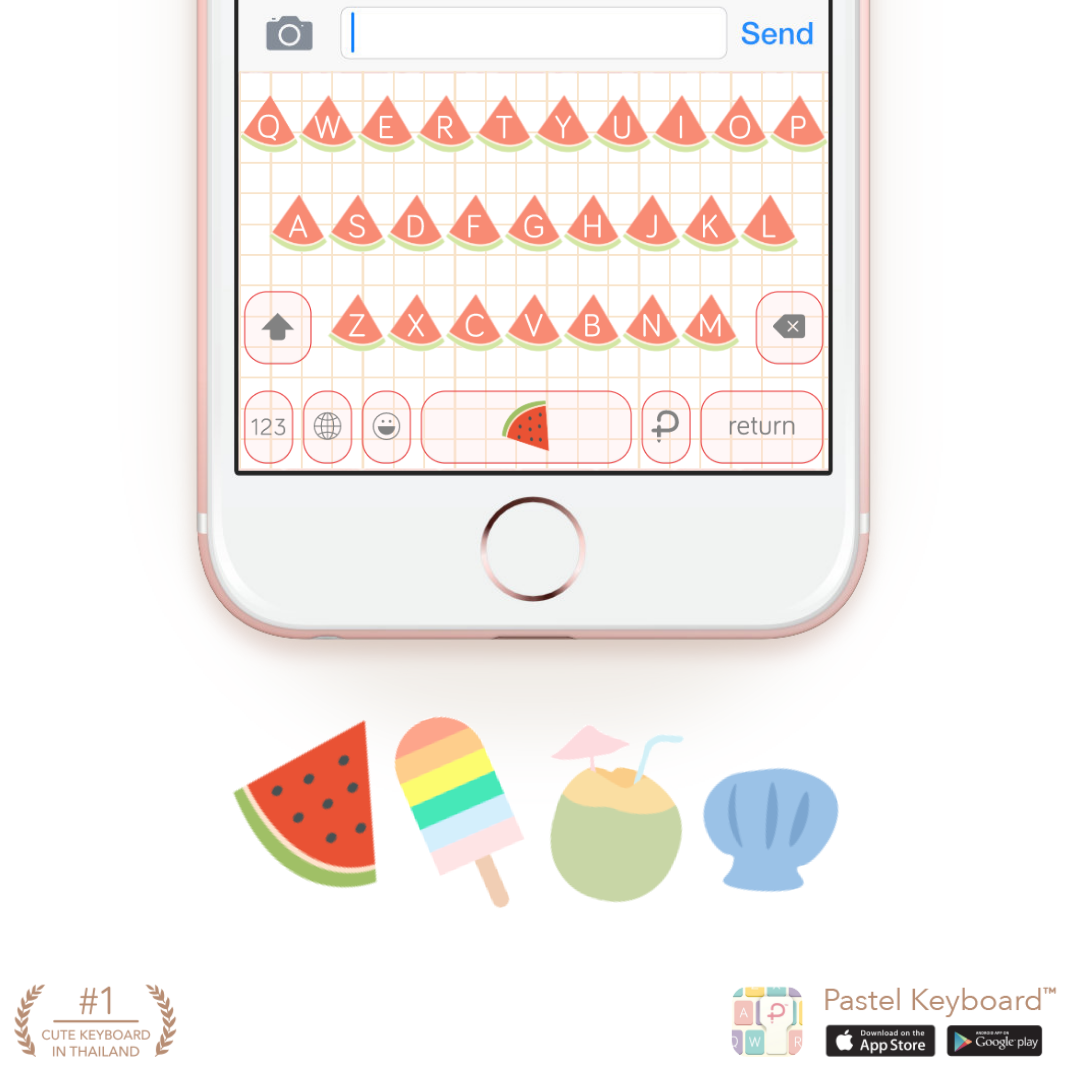Happy Holiday Keyboard Theme⎮(E-Voucher) for Pastel Keyboard App ราคา 69 บาท*ส่งฟรี