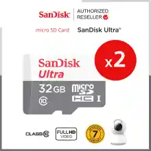 ภาพขนาดย่อของสินค้าSanDisk Ultra Micro SD Card 32GB 100mb Class10 SDHC (SDSQUNR-032G-GN3MN *2) ประกัน Synnex 7 ปี โดย ซินเน็ค TFcard ใส่ แท็บเล็ต โทรศัพท์ มือถือ
