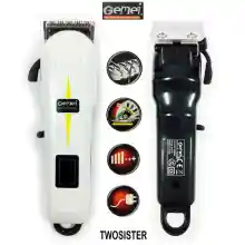 ภาพขนาดย่อของภาพหน้าปกสินค้าGeemy Twosister ปัตตาเลี่ยนไร้สาย Geemy รุ่น GM-6008 PROFESSIONAL HAIR CLIPPER(White) gm 6008 gemei จากร้าน Twosister shop บน Lazada