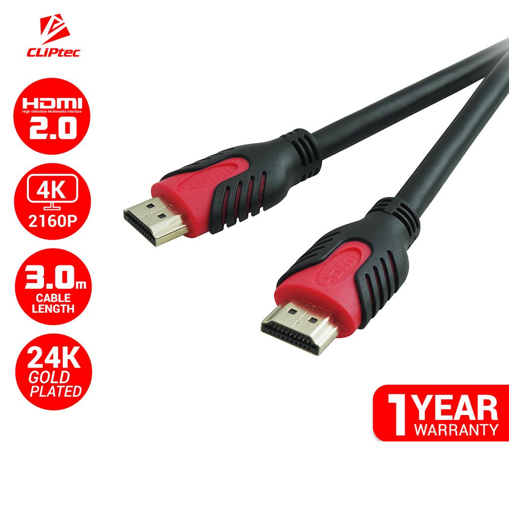 CLiPtec Ultra HD 4K HDMI 2.0 Cable (3.0m) ราคา 169 บาท*ส่งฟรี