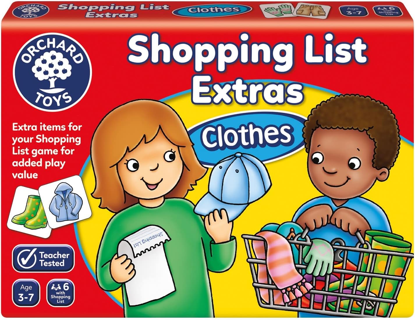 ORCHARD TOYS, Shopping List Extra Clothes Game (ฺBoard Games from UK, Language & Literacy Game for 3-7 Years, Orchard Toys Distributor) ราคา 550 บาท*ส่งฟรี