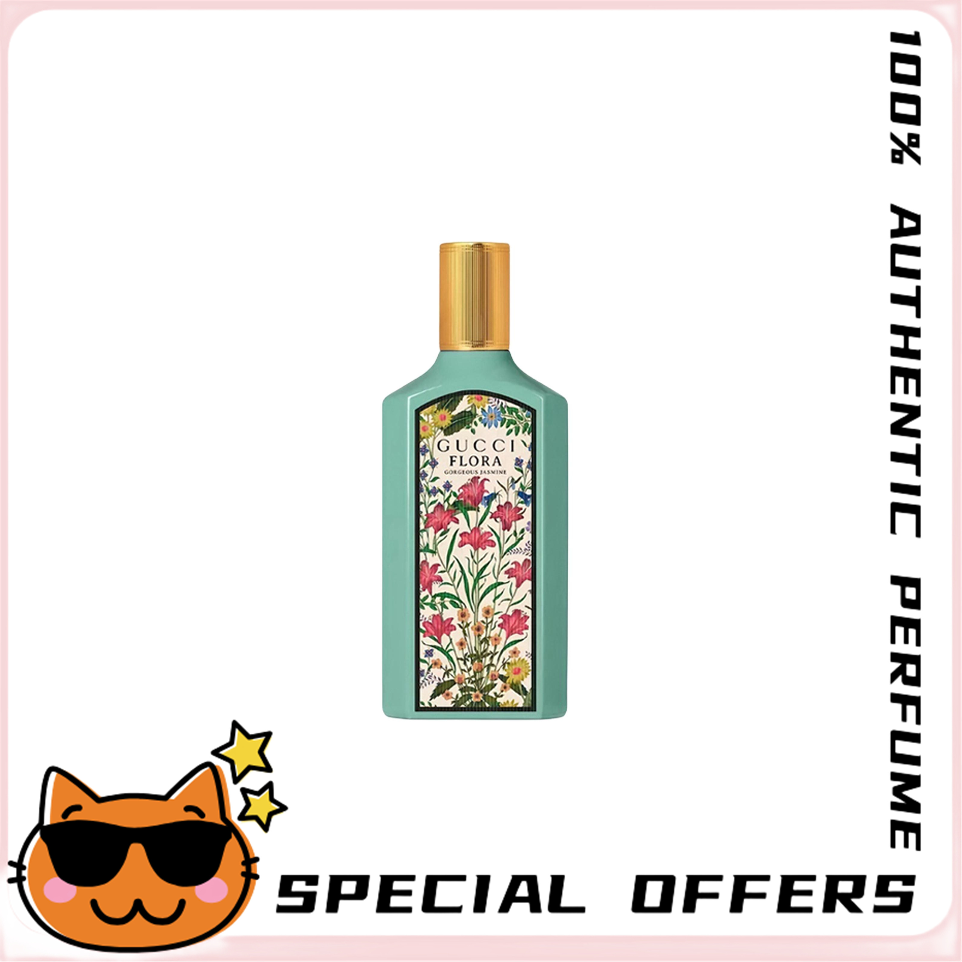 100% AUTHENTIC Gucci Flora Gorgeous Jasmine + Eau De Parfum +100ML ราคา 2,850 บาท*ส่งฟรี