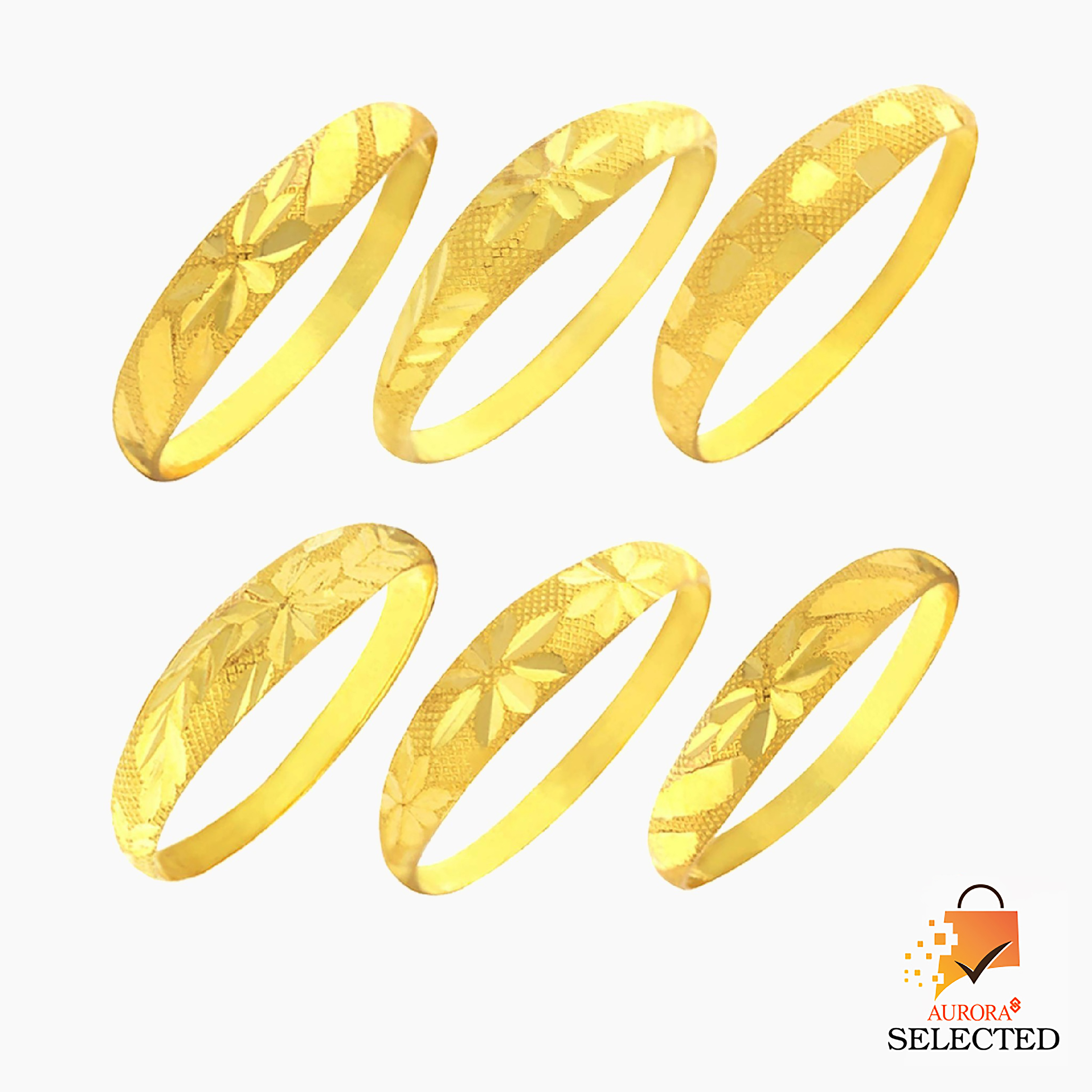 AURORA Selected แหวน ทองแท้ 96.5% คละลาย 0.6 กรัม ราคา 4,300 บาท*ส่งฟรี