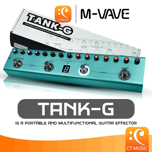 (ประกันศูนย์ไทย ส่งด่วนทันที) M-VAVE Tank-G Guitar Multi Effect เอฟเฟคกีตาร์ GuitarEffect MVAVE MultiEffect TankG Tank G มัลติเอฟเฟค ส่งด่วนส่งไว