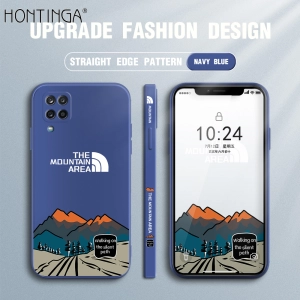 ภาพหน้าปกสินค้าHontinga Casing สำหรับ Samsung Galaxy A42 5G กรณี Elegant ธรรมชาติ Moutain พื้นที่สแควร์ Original ซิลิโคนนุ่มเหลว Edge กรณีรูปแบบคลุมทั้งหมดกล้องป้องกันกรณีกลับปลอกโทรศัพท์ Softcase ที่เกี่ยวข้อง