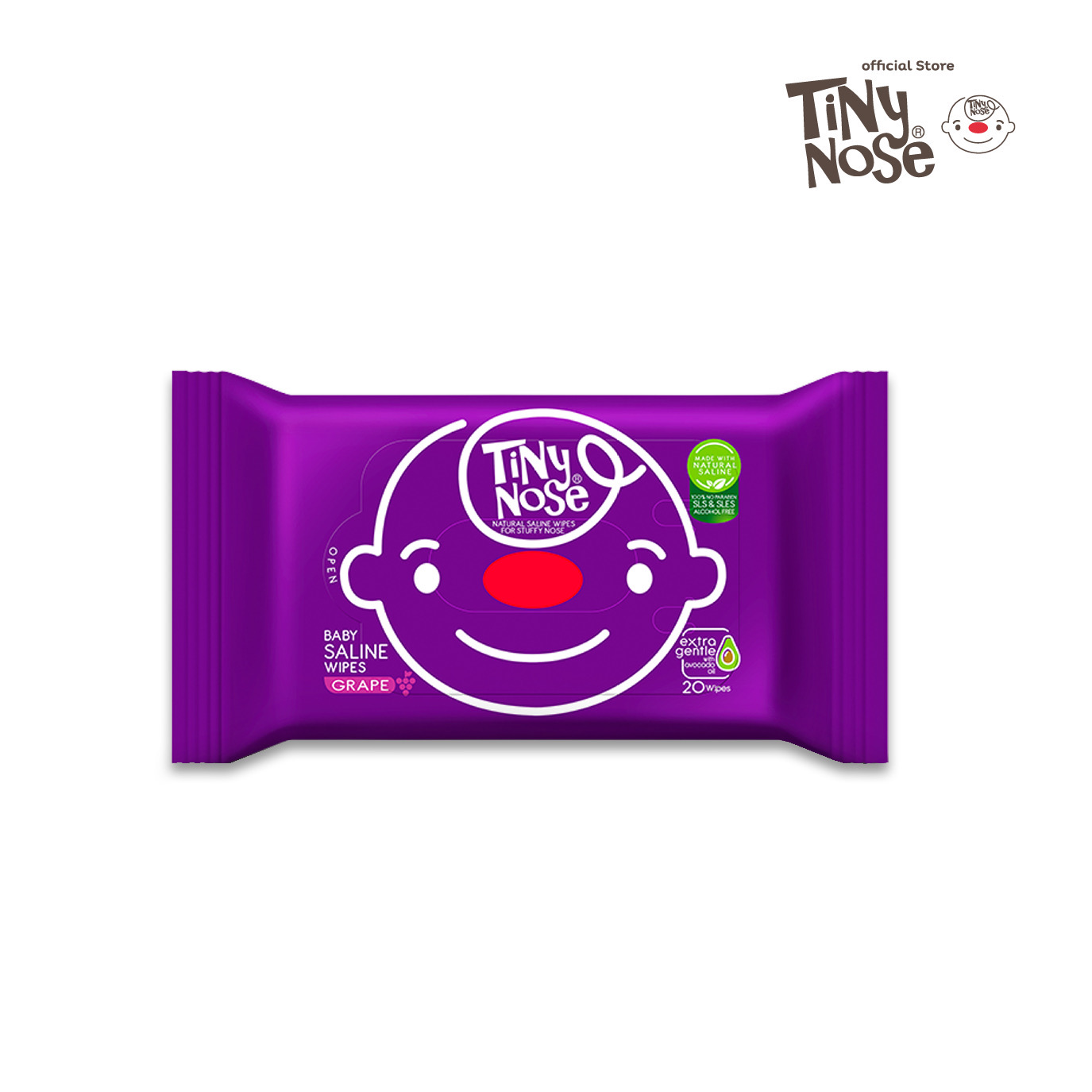 Tinynose (ไทนี่โนส ทิชชู่เปียกสูตรน้ำเกลือ) แพ็ค 20 แผ่น x6ซอง รุ่นพกพาสะดวก กพ.สุดคุ้ม