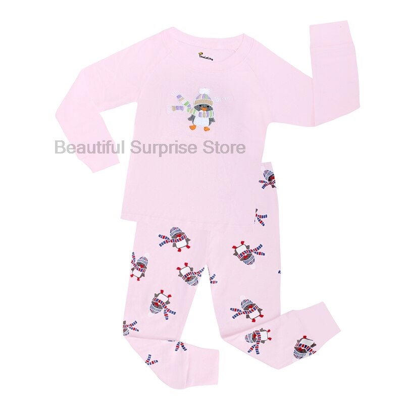 ZZOOI Baby Cartoon Penguin Clothes Sleepwear Pajamas Long Sleeve Pajamas Set Kids Boy Outfit Clothing Sleepwear Autumn Girls Pyjama ราคา 359 บาท*ส่งฟรี