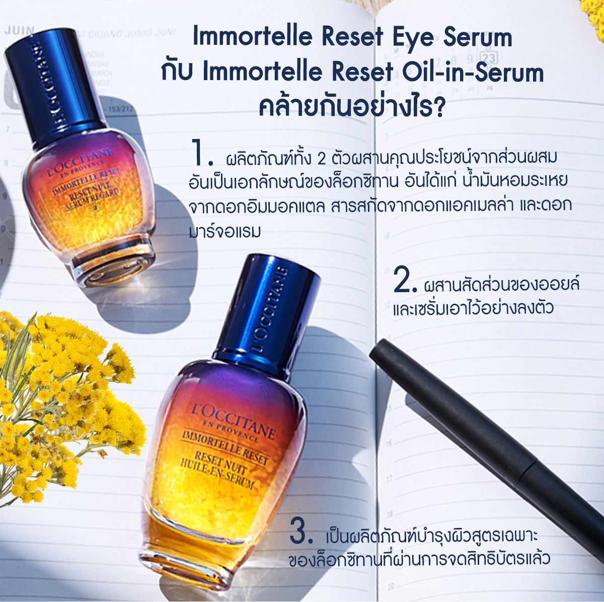 L'Occitane Immortelle Reset Eye Serum 15 ml ล็อกซิทาน  เซรั่มบำรุงผิวรอบดวงตา อิมมอคแตล รีเซ็ต 15 มล. (อายเซรั่ม, อิมมอกแตล,  ใต้ตาหมองคล้ำ) | Lazada.co.th