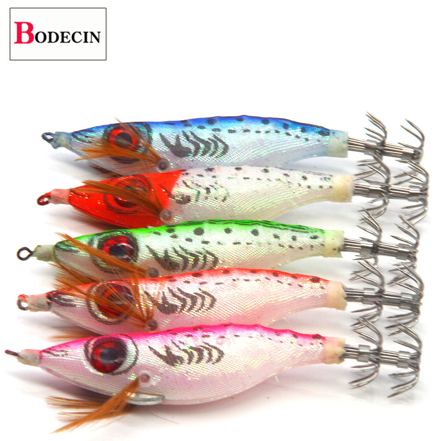 25PC Luminous Artificial Hard Bait Saltwater Squid Jig 3.0 Hook Body Shrimp Octopus Cuttlefish For Fishing Jigs Lure Sea Tackle (3)