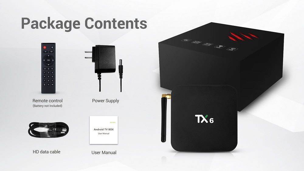 มุมมองเพิ่มเติมของสินค้า TX6 Allwinner H6  Ram 4GB / 32GB Android 9.0 4K กล่องทีวีกับจอแสดงผล LED WiFi LAN  USB3.0 ThaiBoxshop