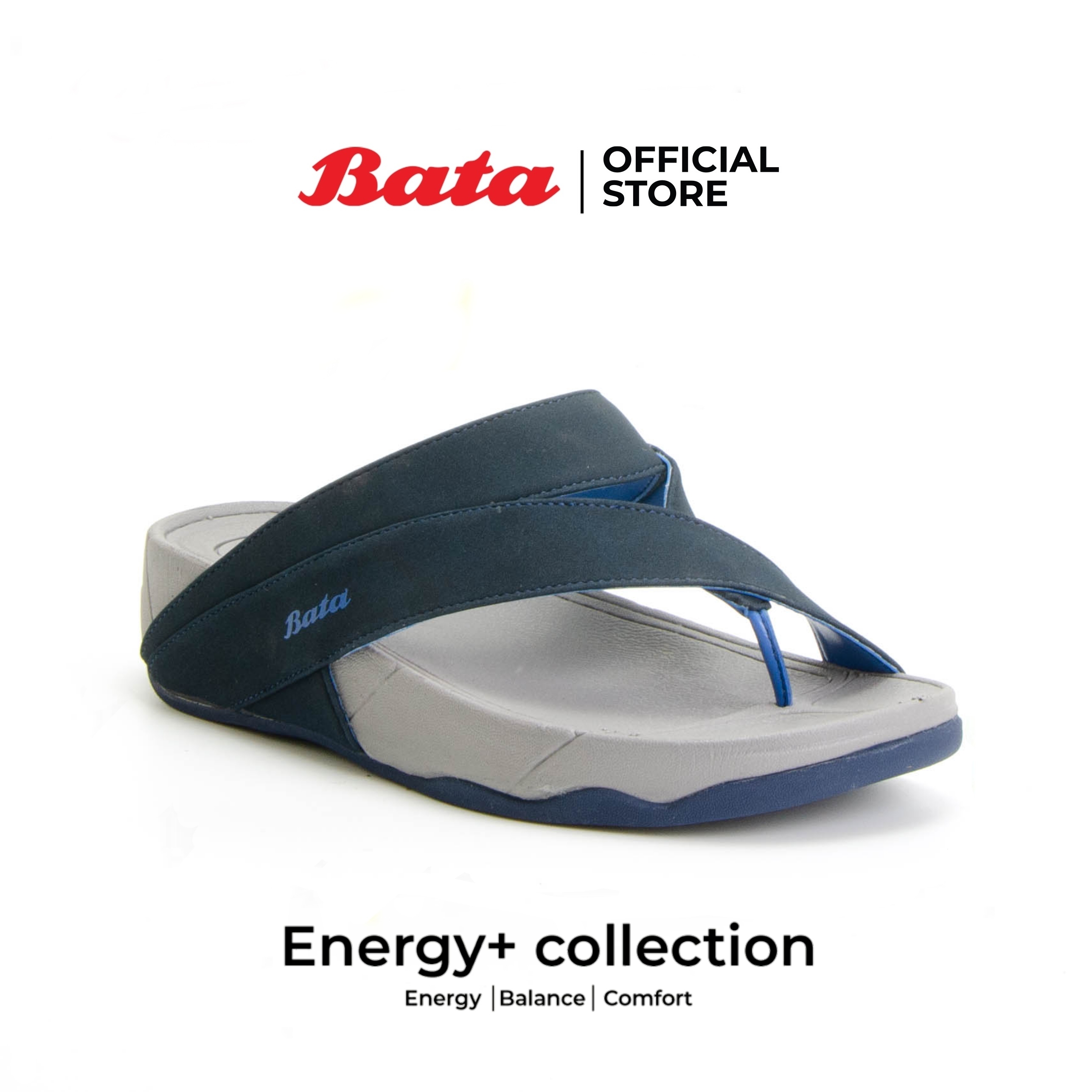 *Best Selling*  Bata Energy+ รองเท้าแตะลำลองแฟชั่น ผู้หญิง รองเท้าเพื่อสุขภาพ สีน้ำเงิน รหัส 4719342 Size 3-5 นุ่มสบาย