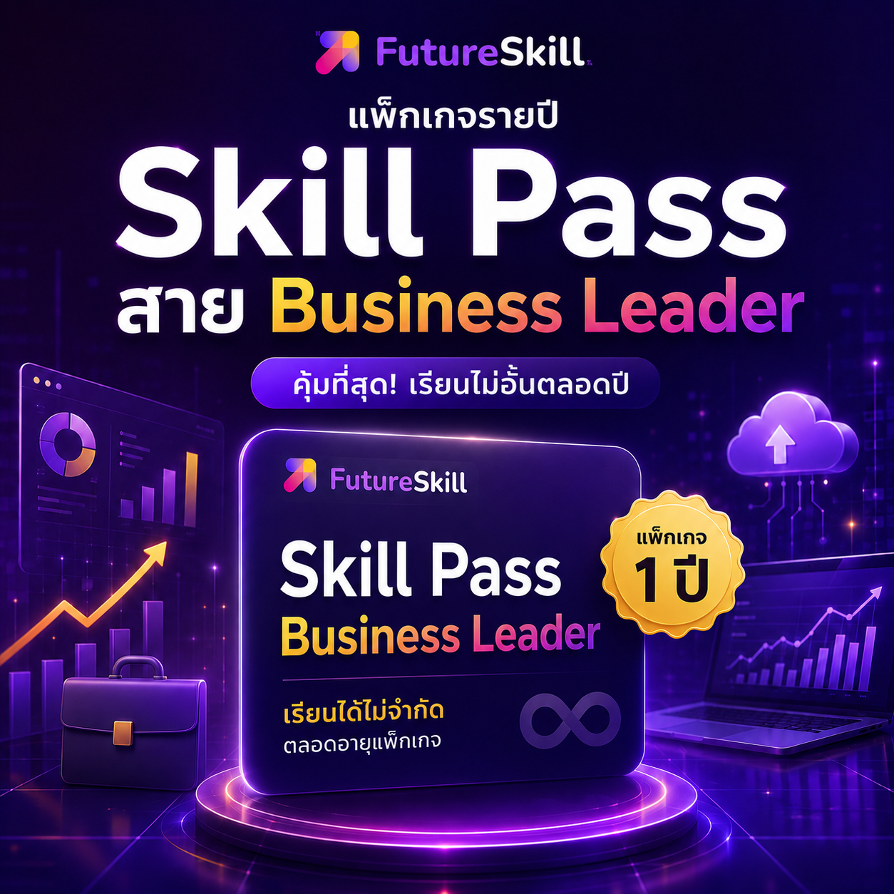 Futureskill E-Book + Skillpass Online Course | 1-Year Skill Pass Package for “Business Leader” ราคา 5,990 บาท*ส่งฟรี