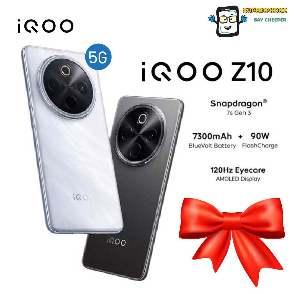 iQOO Z10 รุ่น 5G (12+256GB) แบต 7300 mAh l แรง! ด้วยชิปเซ็ตทรงพลัง ราคา 10,862 บาท*ส่งฟรี