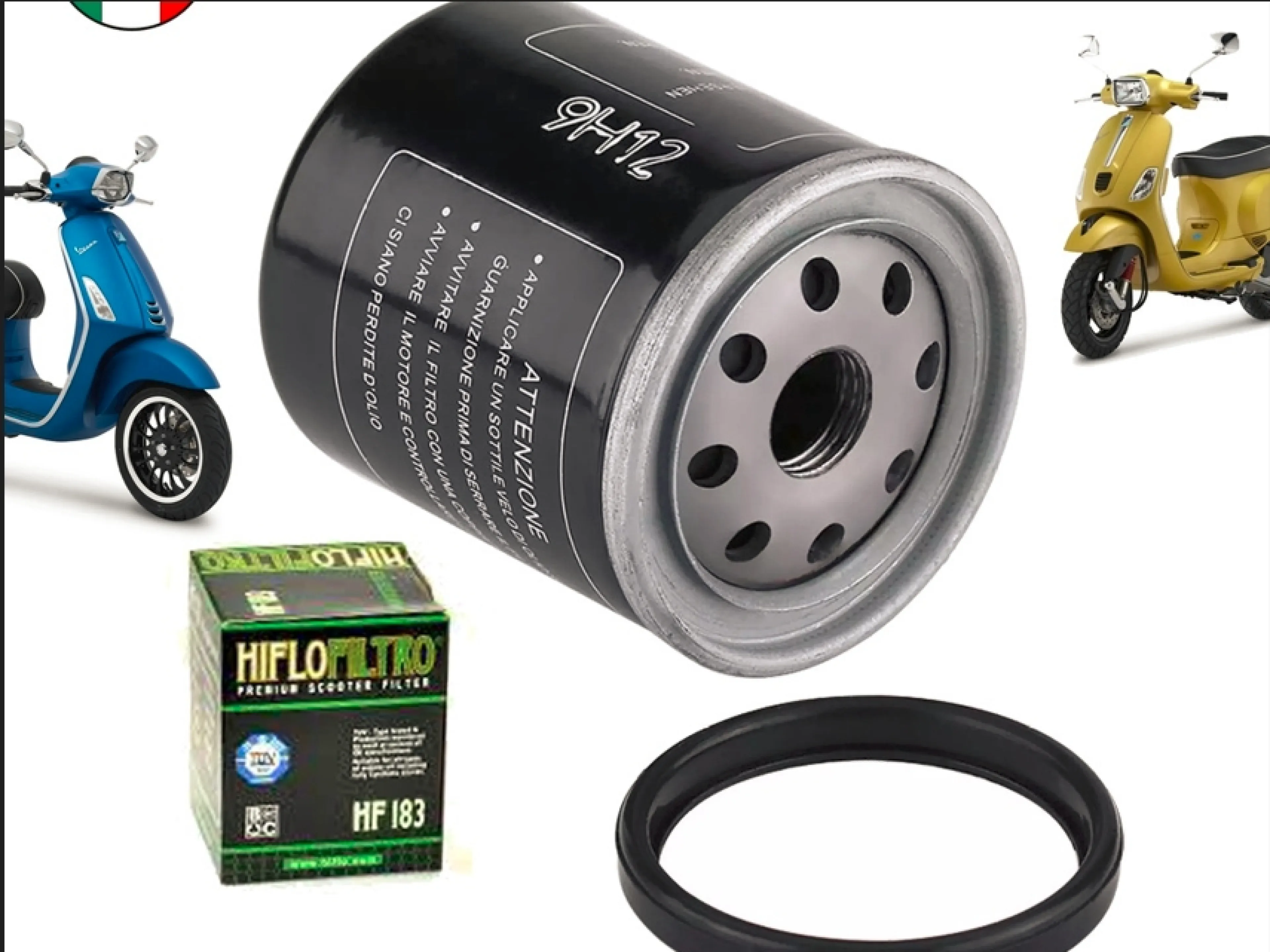 อุปกรณ์กรองน้ํามันรถจักรยานยนต์สําหรับ Piaggio 125 150 200 250 Vespa X7 X8 X9 Gt ส้กรองน้ำมันเครื่อง NEW VESPA ทุกรุ่น S LX LXV LT SPRINT