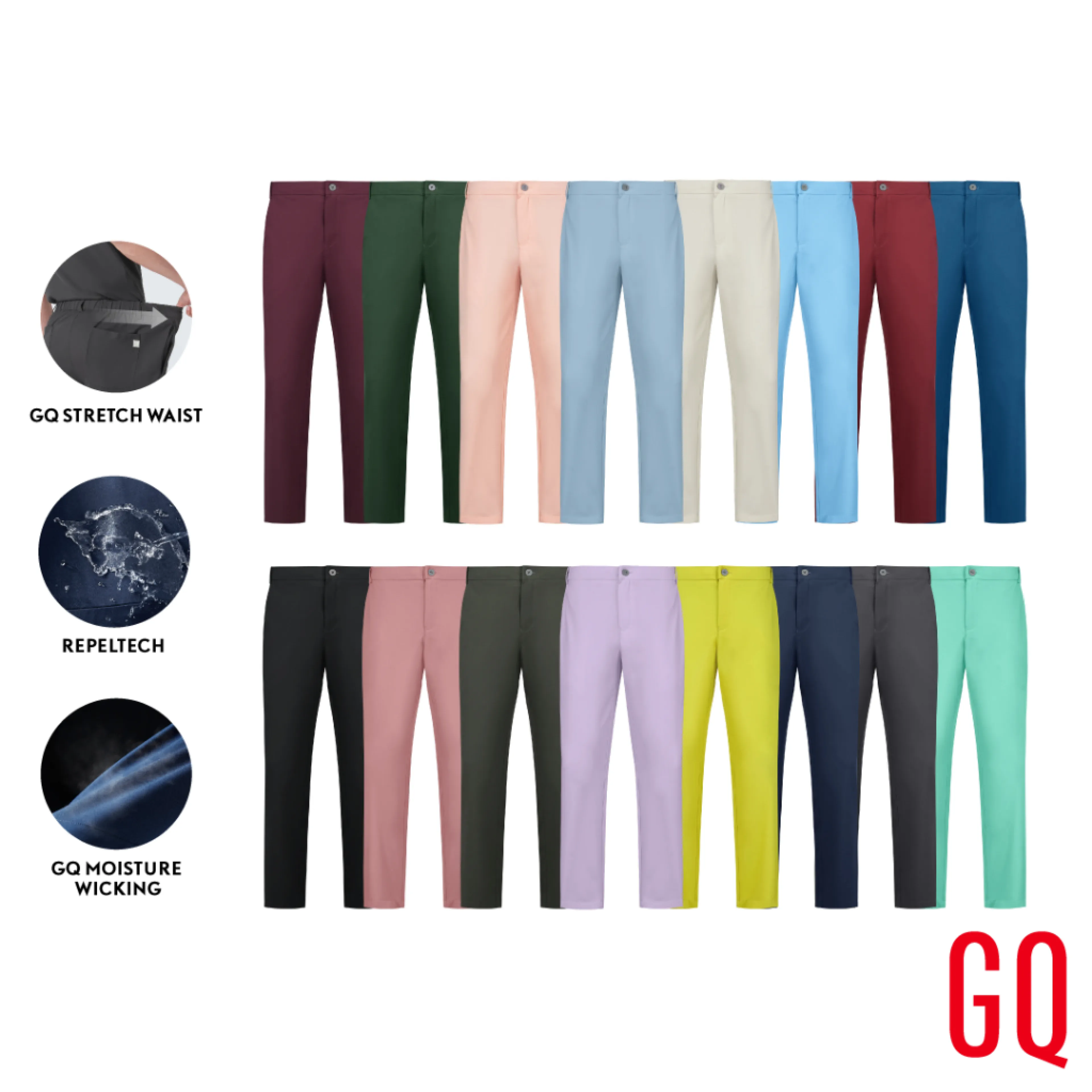 Gq Pro Med Men Pants Scrub Premium Collection - Men's Scrub Pants, Water-Repellent Fabric, Comfortable to Wear, Not Easy to Wrinkle, Not Uncomfortable.