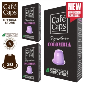 สินค้า Cafecaps - แคปซูลกาแฟ Nespresso Compatible Signature Col (3กล่อง X 10 แคปซูล) - กาแฟคั่วกลาง- เทสติ้งโน๊ต วานิลลา เกรปฟรุต แอปริคอท ช็อกโกแลตนมและกลิ่นรสหวาน  - แคปซูลกาแฟใช้ได้กับเครื่อง Nespresso เท่านั้น