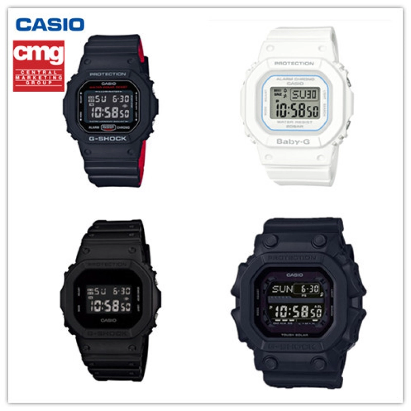 ภาพหน้าปกสินค้าCasio G-Shock นาฬิกาข้อมือผู้ชาย สายเรซิ่น รุ่น GX-56BB-1DR,DW-5600HR,DW-5600BB-1สีดำ ,BABY BGD-560-7DR ขาว