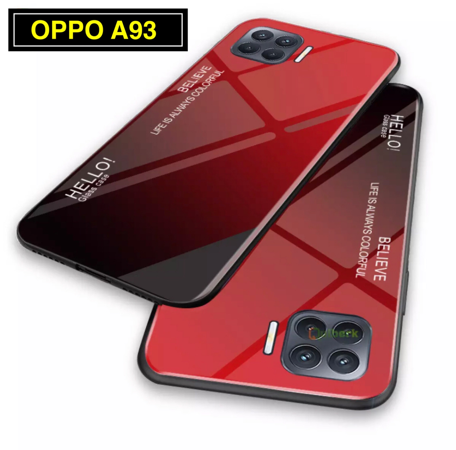 [ส่งจากไทย] Case OPPO A93 เคสกระจกสองสี เคสเงาไล่สี ขอบนิ่ม TPU CASE เคสออฟโป้ Oppo A93 สีกระจกเทมเปอร์ปลอกแก้วฝาหลังกันชน สินค้าใหม่
