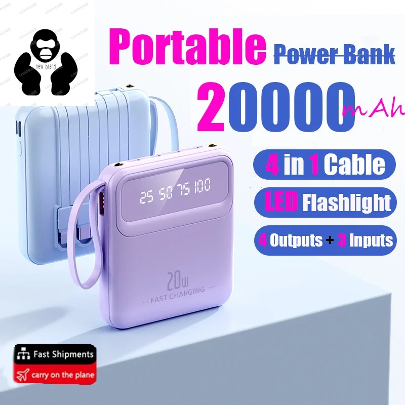 New Xiaomi 20000 Outdoor Portable Fast Charger Samsung Huawei 2024 New Welcome 111111111 ราคา 379 บาท*ส่งฟรี