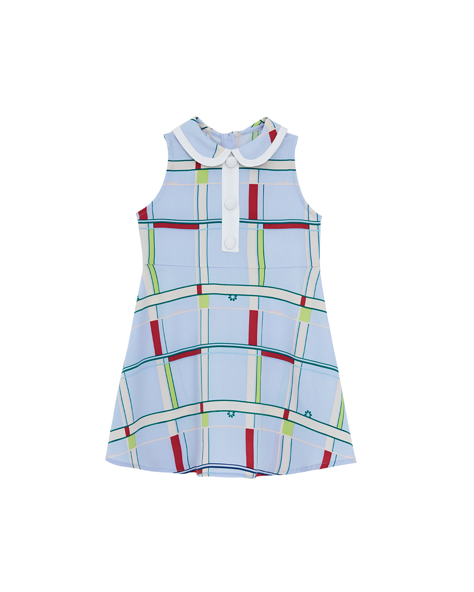 KLOSET Sleeveless Mini Dress (KID22-KD002)เดรสชุดเด็ก แขนกุด คอปก ราคา 1,825 บาท*ส่งฟรี
