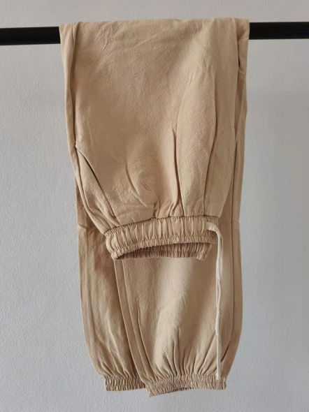 ฤดูร้อนใหม่กางเกงลำลองผู้ชายสไตล์เกาหลีขากว้างหลวมอินเทรนด์กางเกงเอวยางยืดผ้าผ้ายกางเกงหลวมๆ M-3XL
