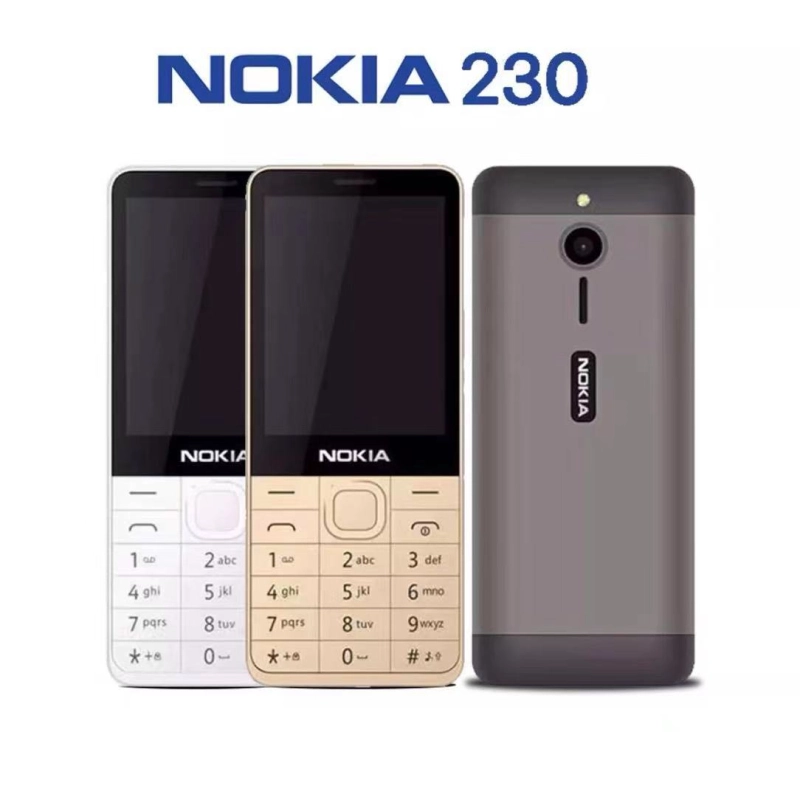 ภาพหน้าปกสินค้าโทรศัพท์มือถือปุ่มกด Nokia 230 แท้ 4G ใหม่ล่าสุด ปุ่มกดไทย เมนูไทยมือถือโนเกีย 230 จอใหญ่ 2.8จอใหญ่กว่า