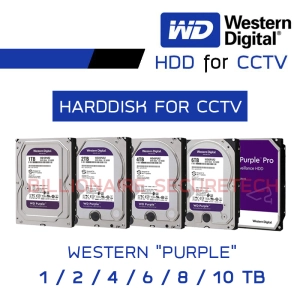 สินค้า WD Purple 1 / 2 / 4 / 6 / 8 / 10 TB 3.5\" Harddisk for CCTV ( สีม่วง ) (by SYNNEX) BY BILLIONAIRE SECURETECH