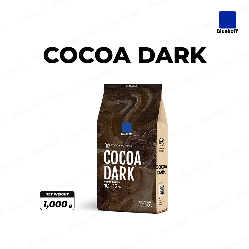 Bluekoff ผงโกโก้ เกรดพรีเมี่ยม โกโก้ดาร์ก Cocoa Dark (1ถุง บรรจุ 1,000 กรัม) ราคา 605 บาท*ส่งฟรี