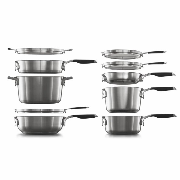 [Select by Calphalon®] Space Saving Stainless Steel, 10-Piece Cookware Set คาลฟาลอน ชุดเครื่องครัว 10 ชิ้น ราคา 31,998 บาท*ส่งฟรี