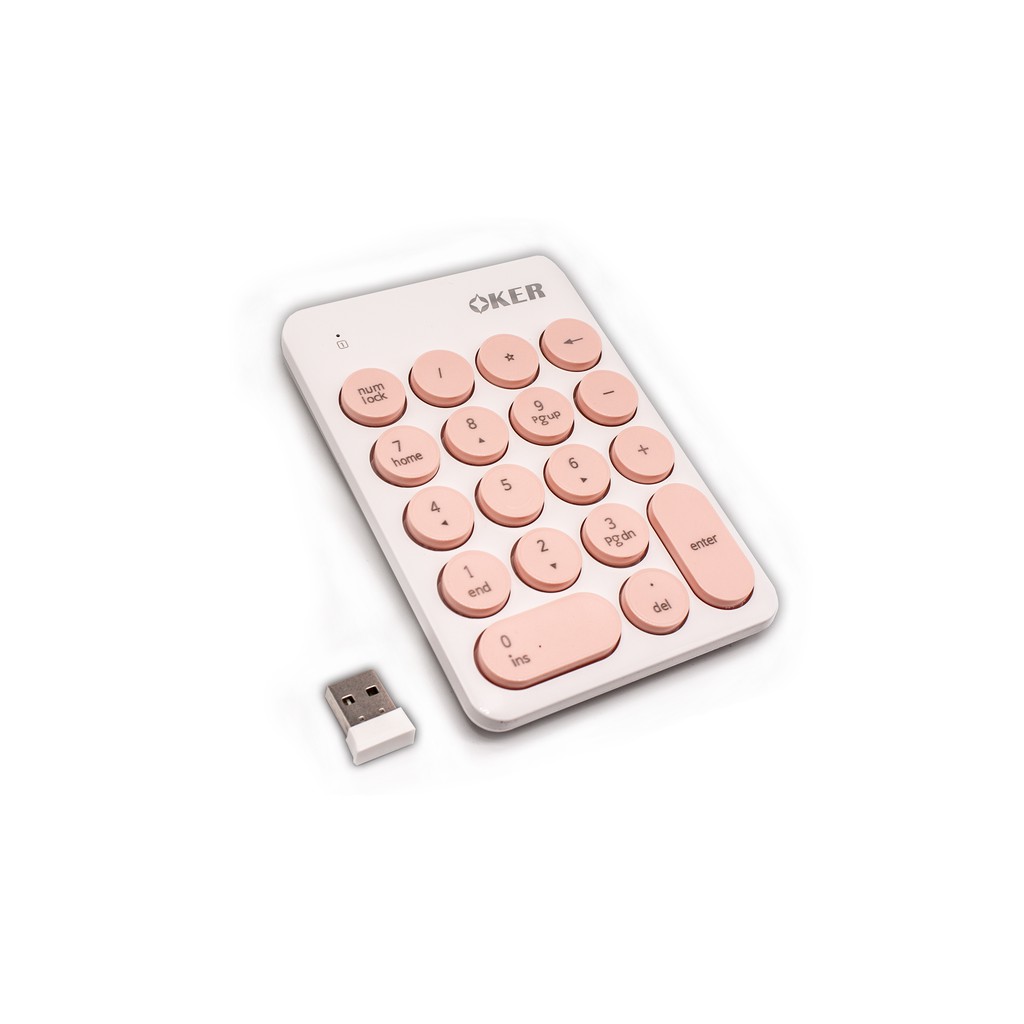 Numeric Keypad Wireless คีย์บอร์ดตัวเลข ไร้สาย OKER K2610