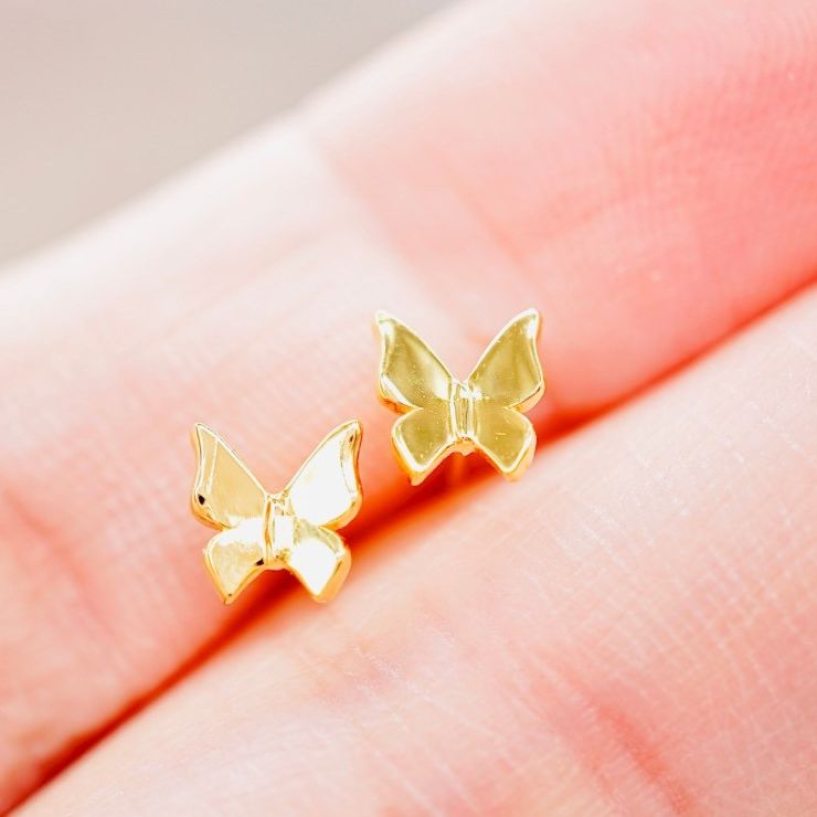 [Pcpy Jewelry] 9K Genuine Gold Earrings (Gold 37.5%) Butterfly Earrings for Sale, Comes with a Warranty Card [9Kpeo65] ราคา 3,095 บาท*ส่งฟรี