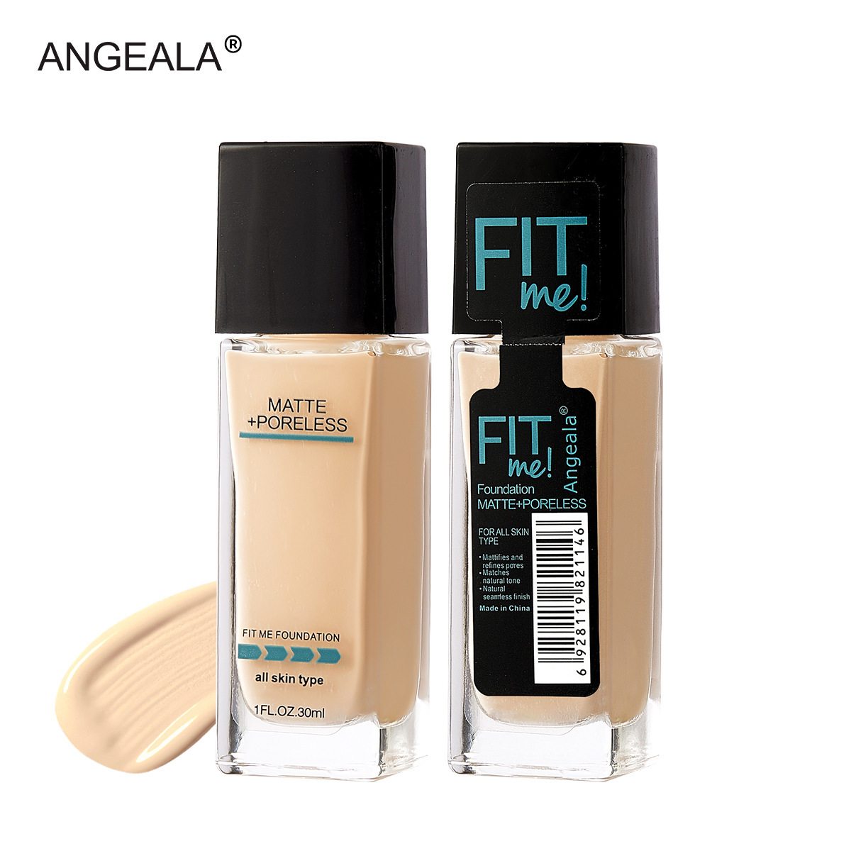 Matte Liquid Foundation, Long-Lasting Oil-Controlling Concealer. Matte Moisturizer Porless Skin Care, Not Dull, 30ml