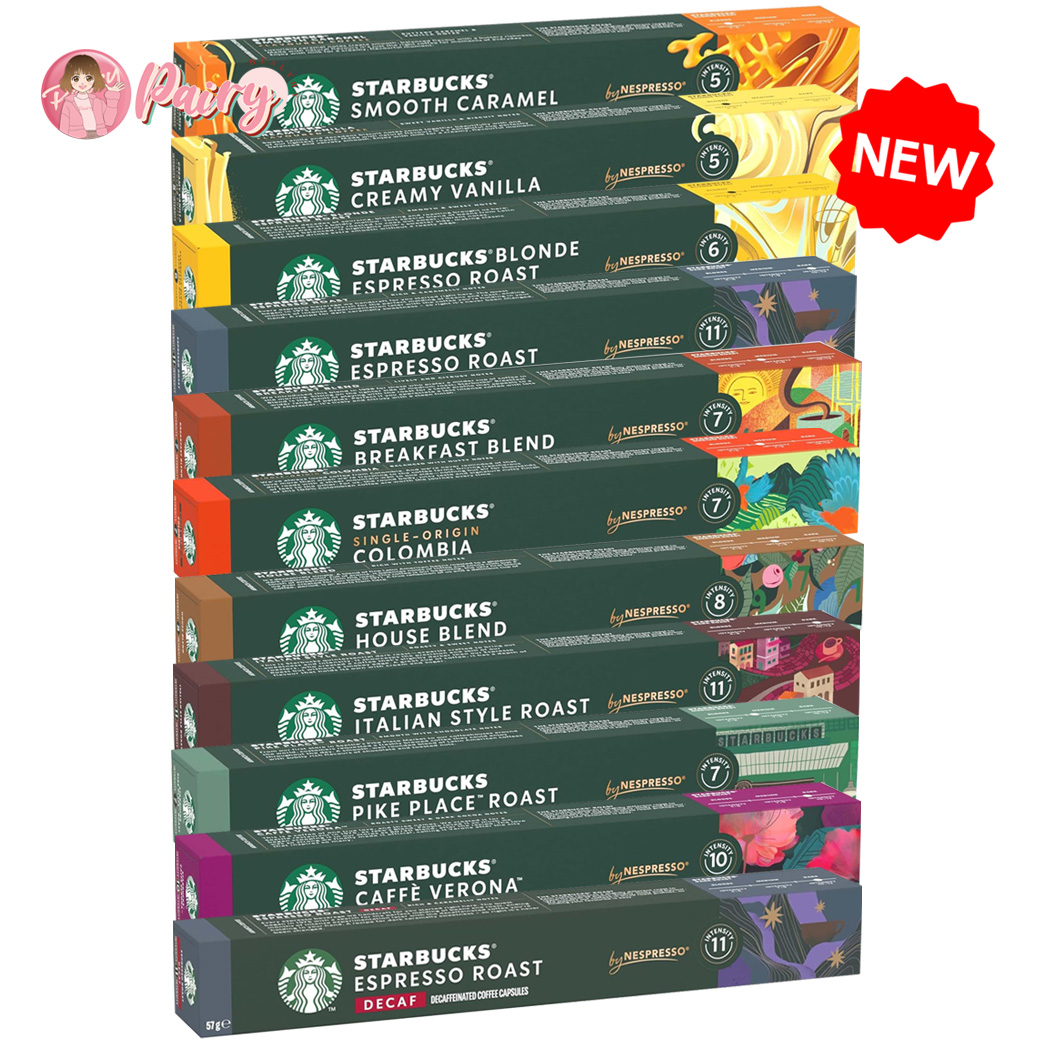 Starbucks Coffee Capsule Nespresso Starbucks Coffee Capsules for Nespresso Machine (Packed in Boxes of 10 Capsules) ราคา 250 บาท*ส่งฟรี