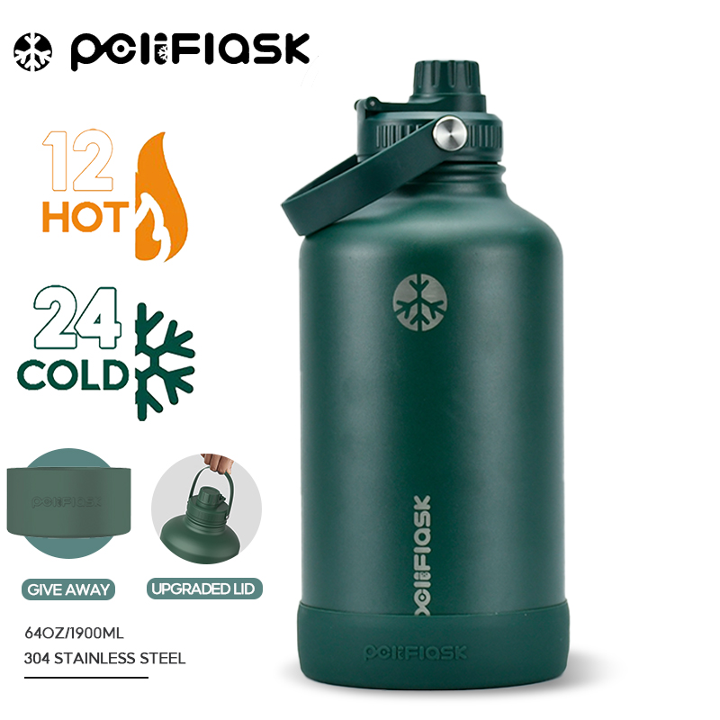 Peliflask 64oz/1900ml แก้วเก็บเย็น กระบอกน้ำเก็บความเย็น กระติกน้ำสแตนเลส ราคา 232 บาท*ส่งฟรี