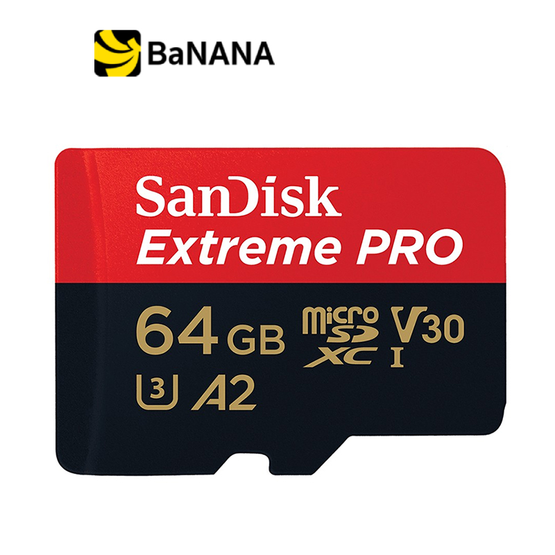 [ของแท้] SanDisk Extreme Pro microSDXC V30 U3 C10 A2 200MB/s R 90MB/s W with SD adaptor by Banana IT สำหรับสมาร์ทโฟน ราคา 1,350 บาท*ส่งฟรี